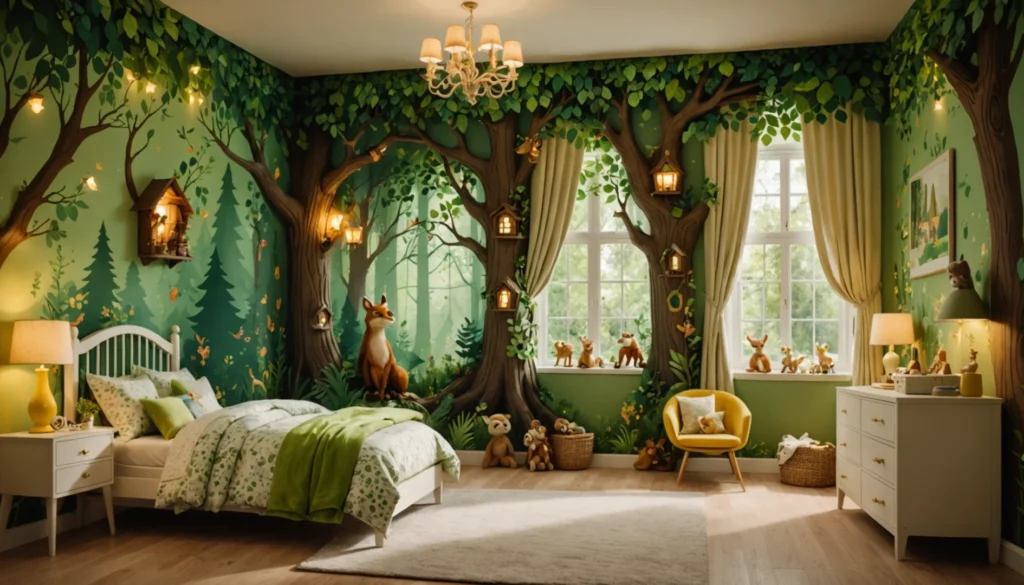 papier peint foret enfant