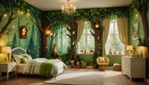 papier peint foret enfant